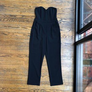 Express Black Strapless Jumpsuit